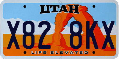 UT license plate X828KX