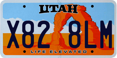UT license plate X828LM
