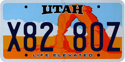 UT license plate X828OZ