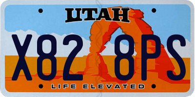 UT license plate X828PS