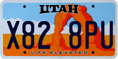 UT license plate X828PU