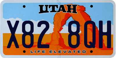 UT license plate X828QH