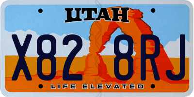 UT license plate X828RJ