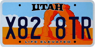 UT license plate X828TR