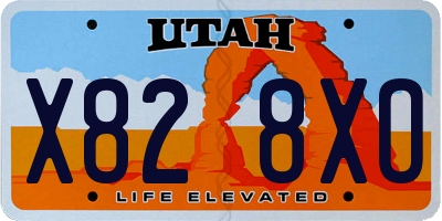 UT license plate X828XO
