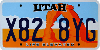 UT license plate X828YG