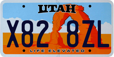UT license plate X828ZL