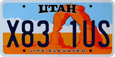 UT license plate X831US