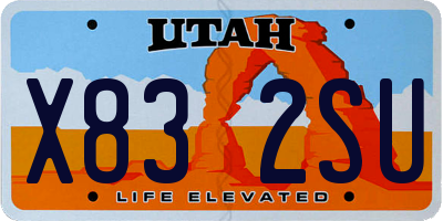 UT license plate X832SU