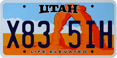 UT license plate X835IH