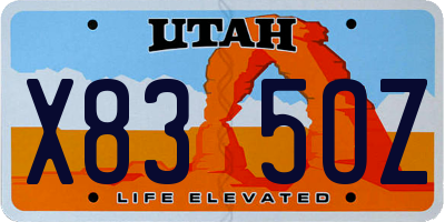 UT license plate X835OZ