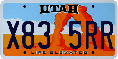UT license plate X835RR