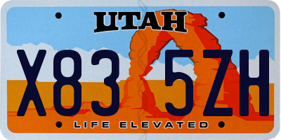 UT license plate X835ZH
