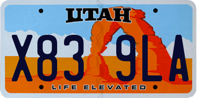 UT license plate X839LA