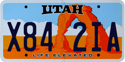 UT license plate X842IA