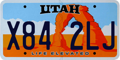 UT license plate X842LJ