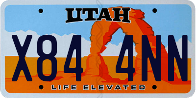 UT license plate X844NN
