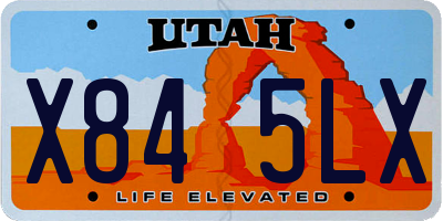 UT license plate X845LX