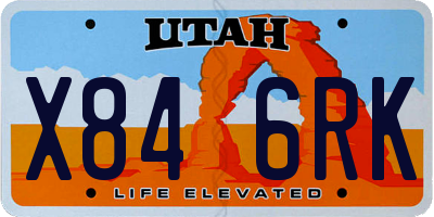UT license plate X846RK