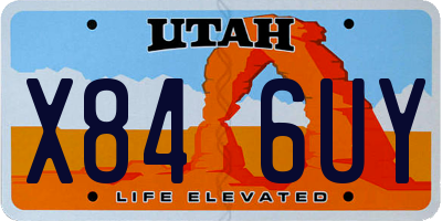 UT license plate X846UY