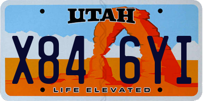 UT license plate X846YI