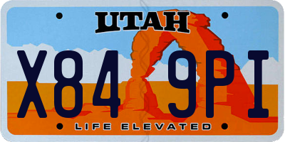 UT license plate X849PI