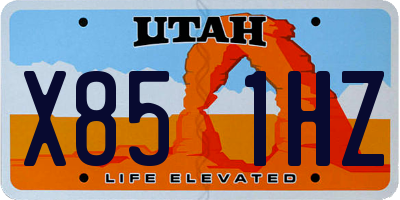 UT license plate X851HZ