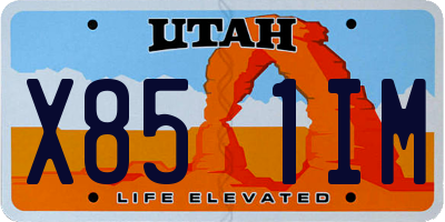 UT license plate X851IM