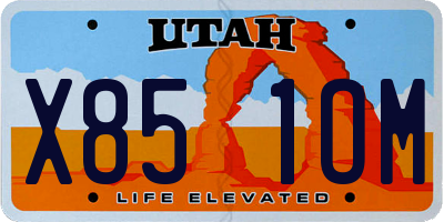 UT license plate X851OM