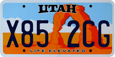 UT license plate X852CG