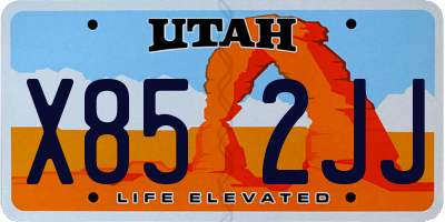 UT license plate X852JJ
