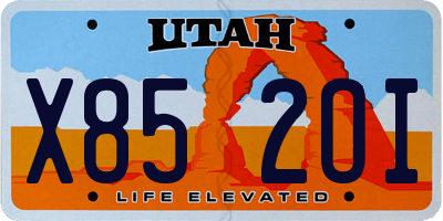 UT license plate X852OI