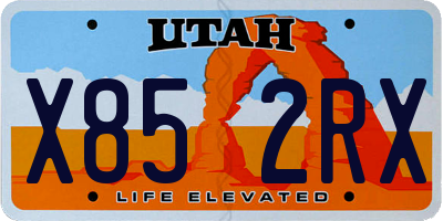 UT license plate X852RX