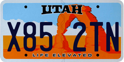 UT license plate X852TN