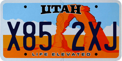 UT license plate X852XJ