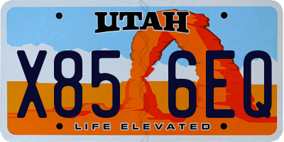UT license plate X856EQ