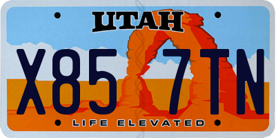 UT license plate X857TN