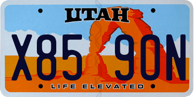 UT license plate X859ON