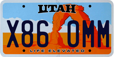 UT license plate X860MM