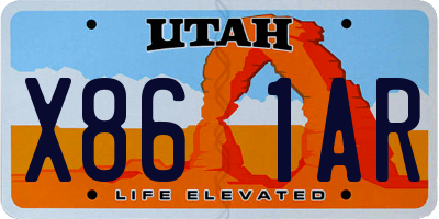 UT license plate X861AR