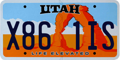 UT license plate X861IS