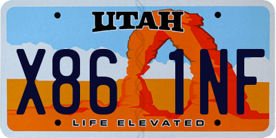 UT license plate X861NF