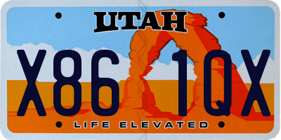 UT license plate X861QX