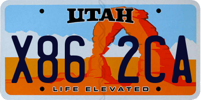 UT license plate X862CA