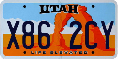UT license plate X862CY