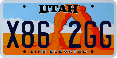 UT license plate X862GG