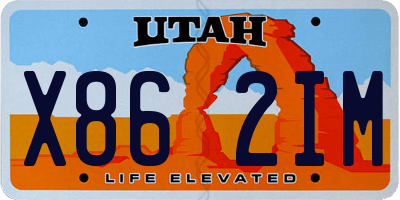 UT license plate X862IM