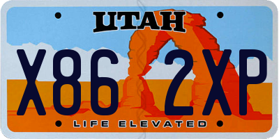 UT license plate X862XP