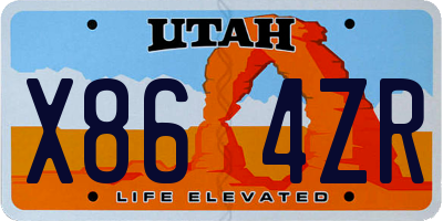 UT license plate X864ZR
