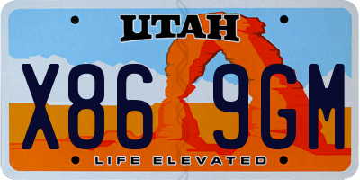 UT license plate X869GM